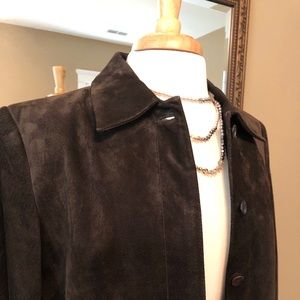 CASLON Choc, 💯 LTH/Suede, Jacket. Size L